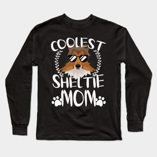 Glasses Coolest Sheltie Dog Mom Long Sleeve T-Shirt